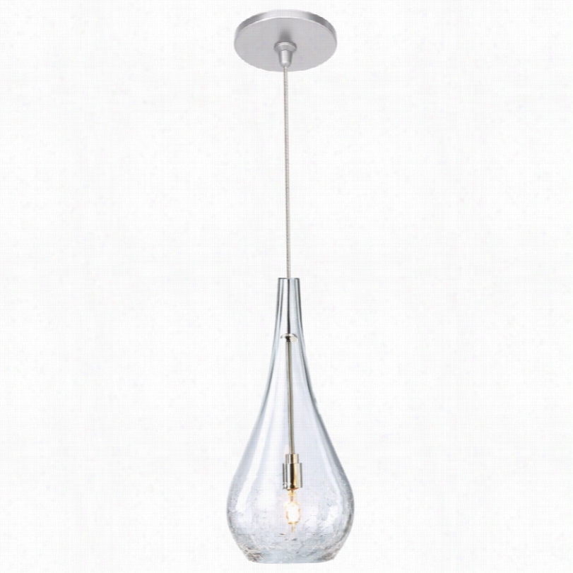 Contemporary Small Crystal Ball Bluue Nickel Lbl Lighting Pendant