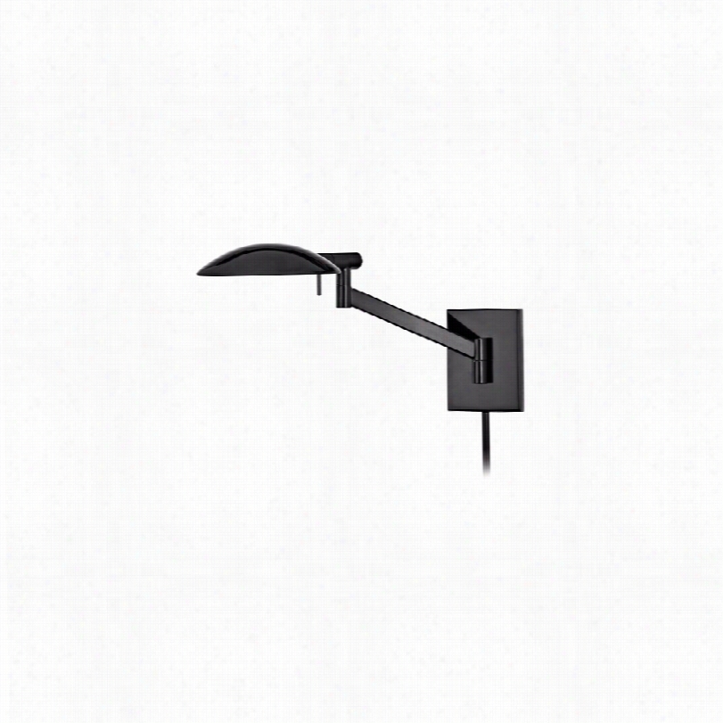 Contemporary Sonneman Perch Modern Black Brass Metap Plug-n  Wall Lamp