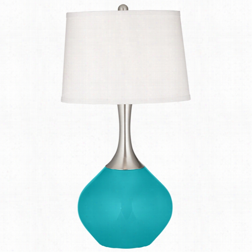 Contemporary Senceer Surfreb Lue 31-inch-h Slab Lamp