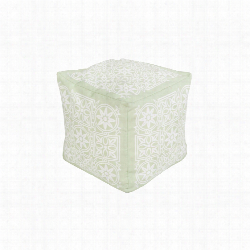 Contemporay Surya Medallion Ambrosia Mint Green 20-inch-w Pouf Ottoman