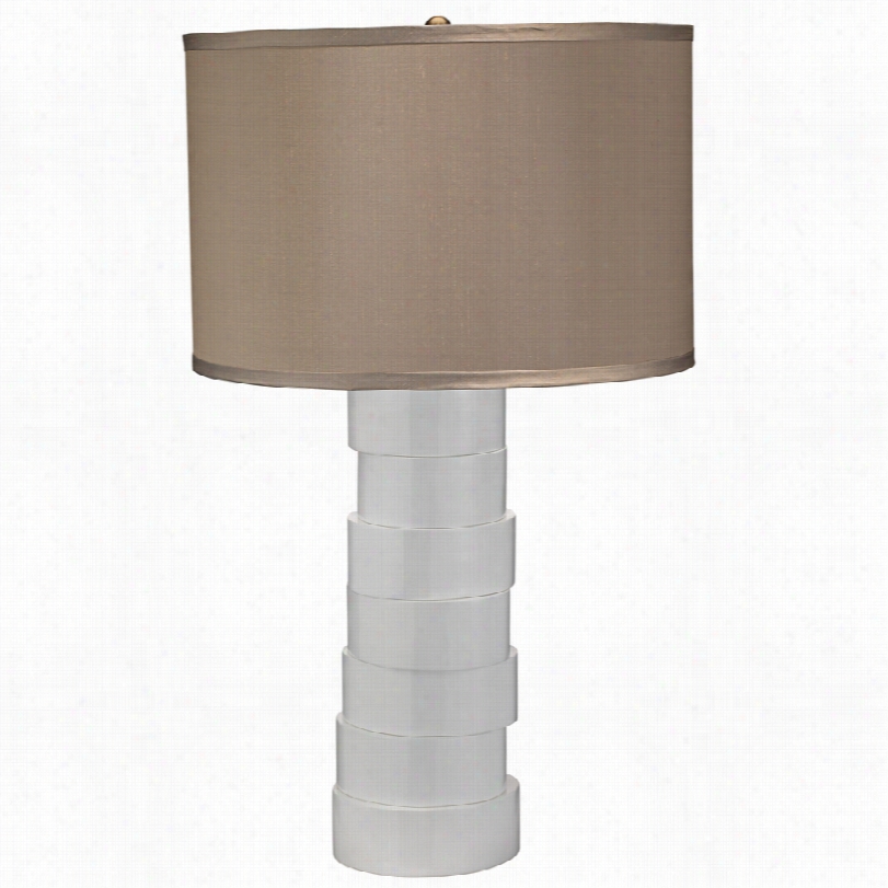 Contemporary Taupes Ilk White Stacked Animal Horn Jamie Young Table Lamp