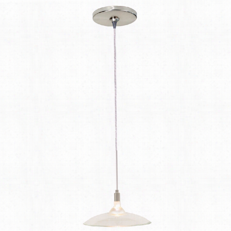 Contemporary Tech Lighting Diz Clear Glass Sagin Nicekl Pendant