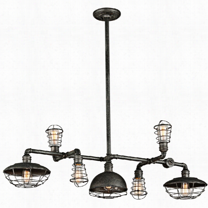 Contemporary Troy Conduit Old Siler Lineaar Island Pendant Light