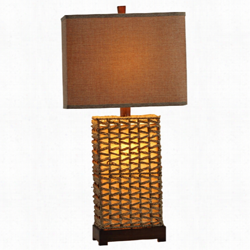 Contemporary Tunis Woven Wicker 28 1/2-inch-h Table Lamp