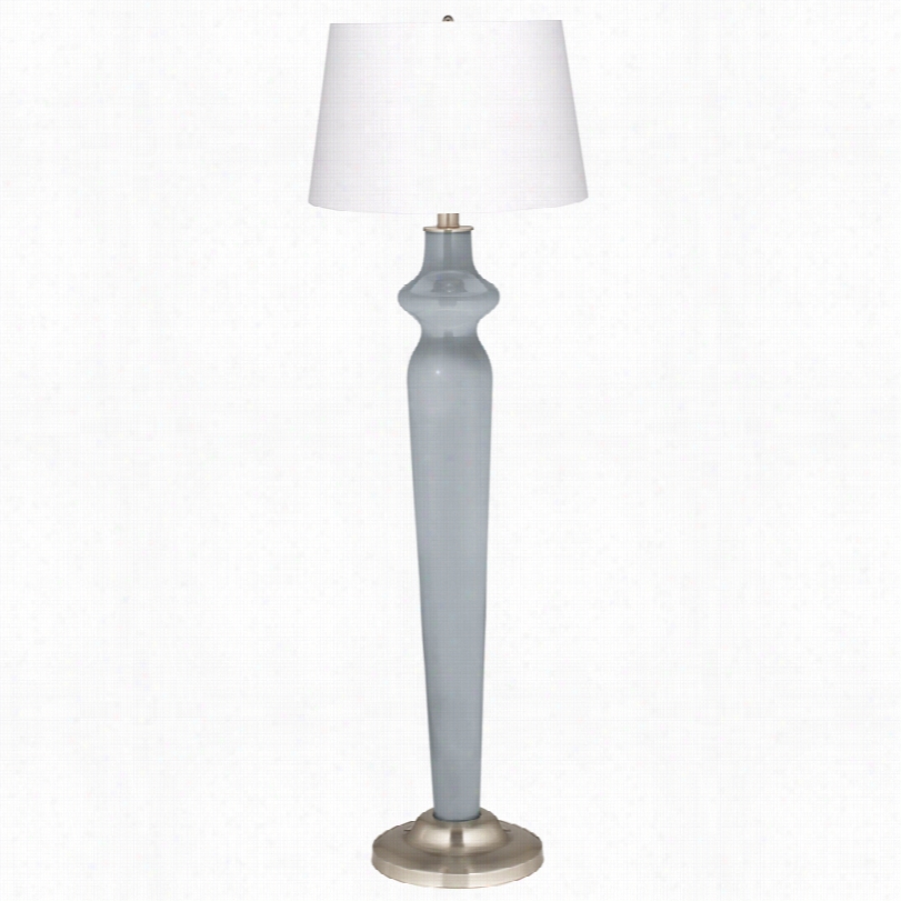 Contempoary Uncertain Gray Satinn 60-inch-h Colo R Plus Floor Lamp