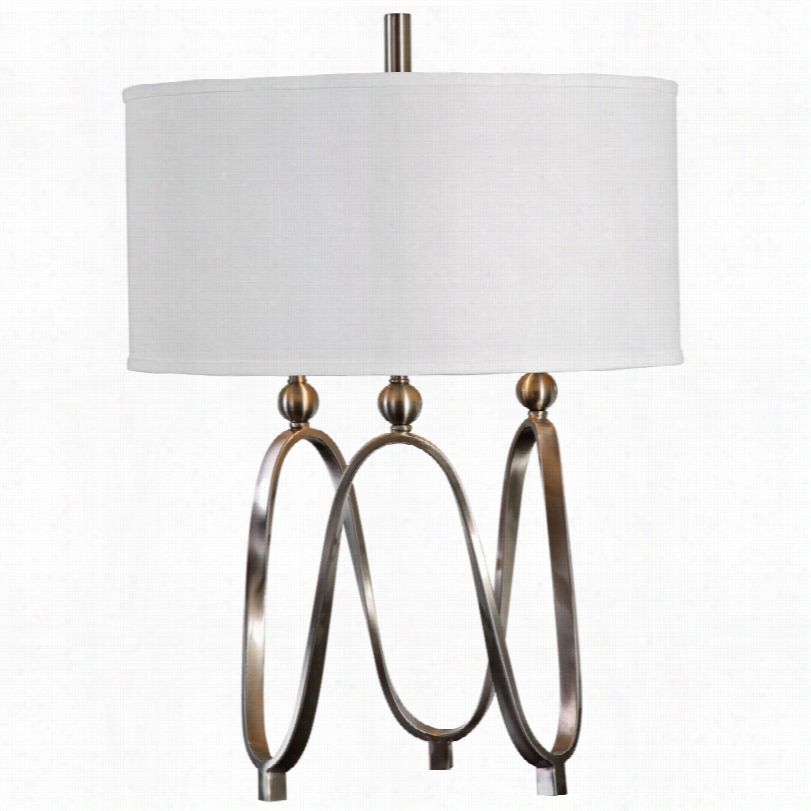 Contemporary Uttermost Akiro Bruhed Nickel Tablee Lamp