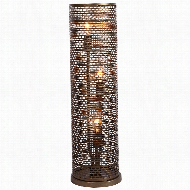 Contemporary Varaluz Lit-mesh Test New Bronze Modern 3-light Table Lamp