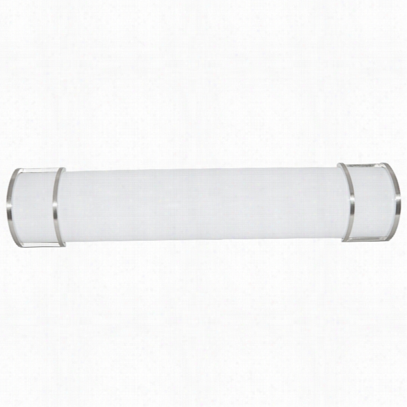 Contemporary Victore White Brushed Nickel 4-foot Led Bath Light