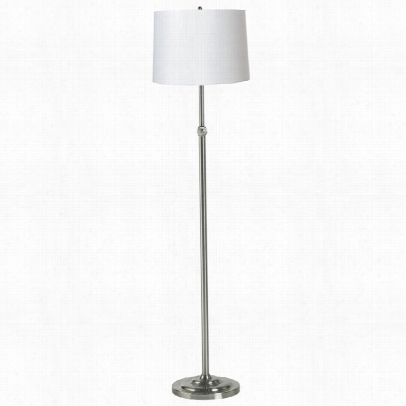 Contemporary White Brushed Hardness With White Obscure Adjustable Floor Lamp