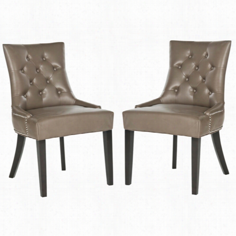 Contemporary Wilmont Clya Bycast Leather Set Of 2 Ring Chair