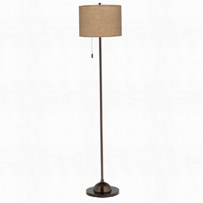 Contemporary Woven Burlap 62-inches-h Club Floor Lamp