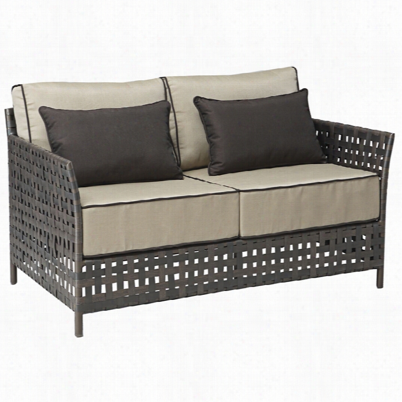 Study Temporary Zuo Pinery Weathered Basket Outdoor Sofa