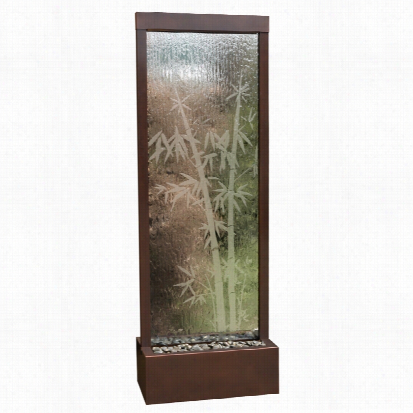 Gardenfall 90-inch  Led Bamboo Glass Indoor/outdoor Fountain