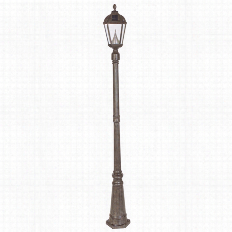 Traditional Royal Solar Bronze Aluminum Led Outdoor Lamp Post