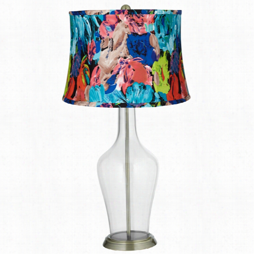 Transitionall C Olor Plus Technicolo Rfloral Clear Fillable Anya  Table Lamp