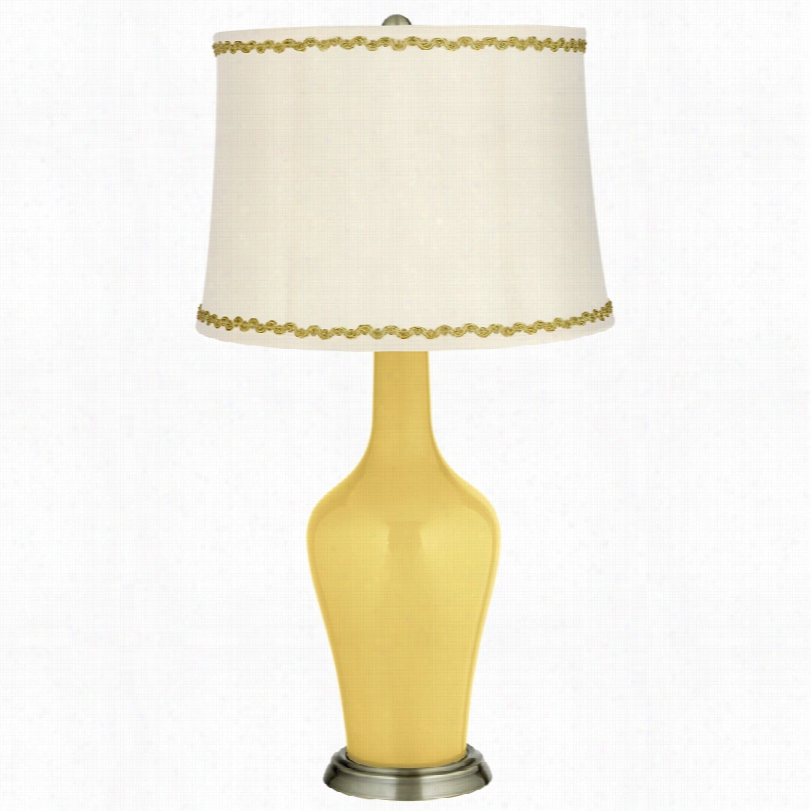 Transitional Daffodil An D Relaxed Wave Trim 32 1/4-inch-h Anya Table Lamp
