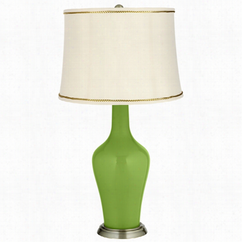 Transitionla Gecko Brass Anya Ta Ble Lamp With President's Braid Trim