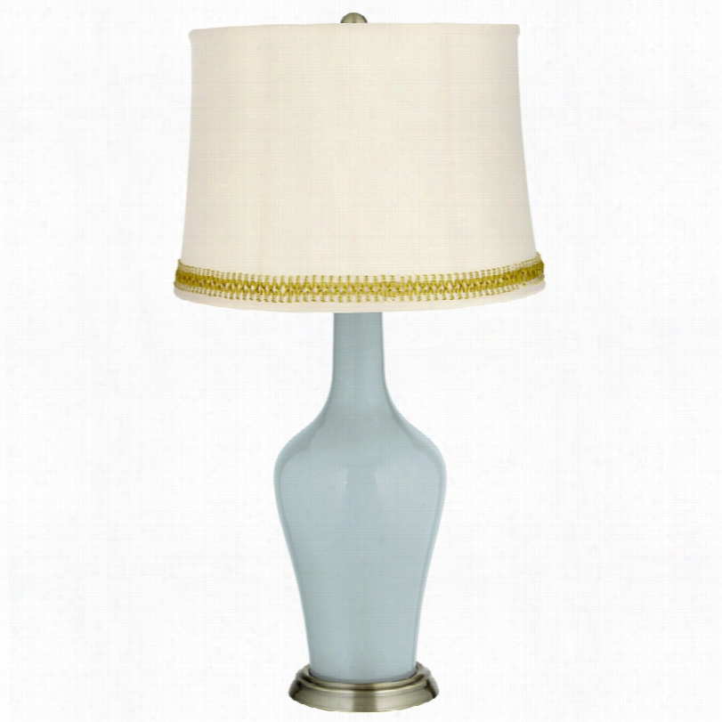 Transitional Rain And Open Weave Spruce 32 1/4-inch-h Anya Table Lamp