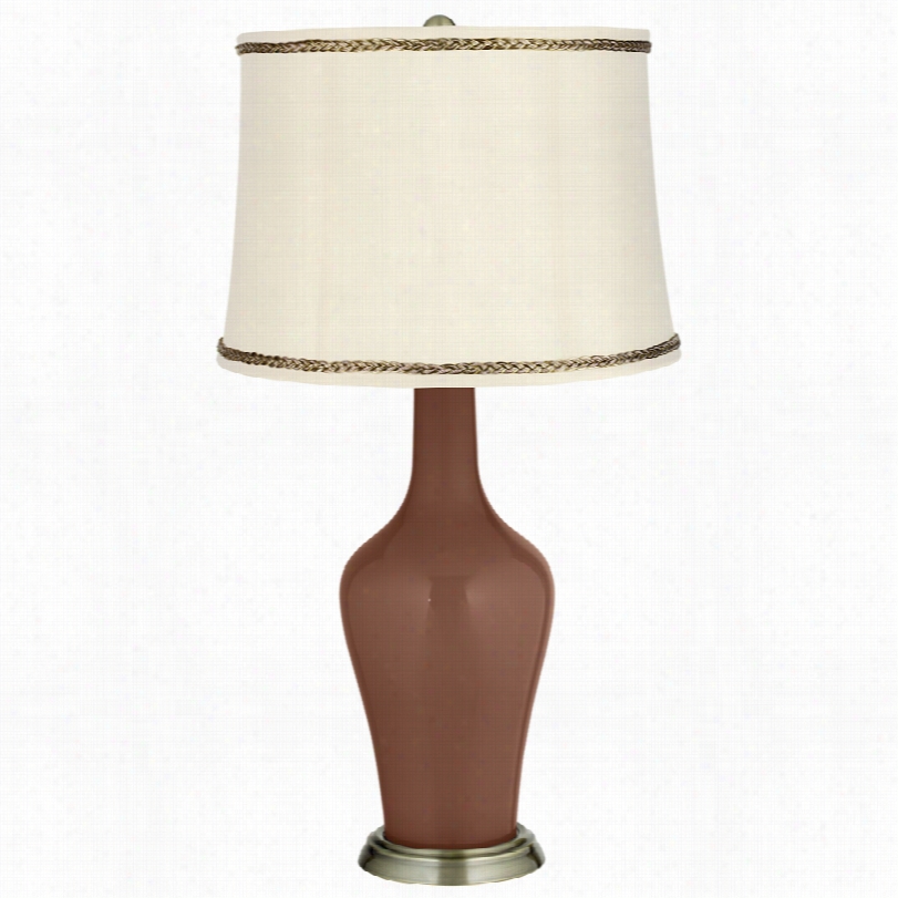 Transitonal Ruggged Brown Brass 32 1/4-inch-h Table Lamp With Twist Trim
