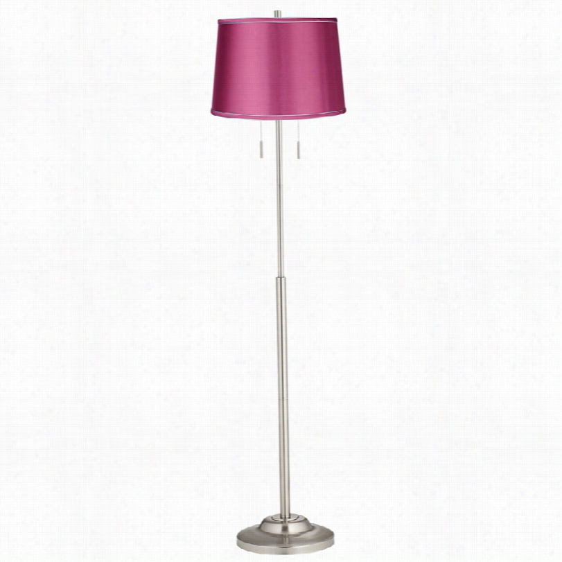 Contemporarya Bb Satin Pink  Floor Lamp