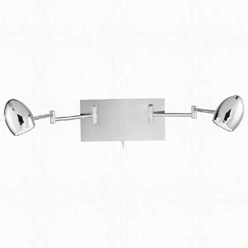 Contemporary Aldine Bullet Plug-in Double Swing Am Led Wall Lamp