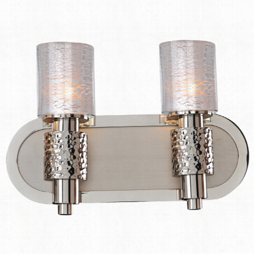 Contemporqry Ashington Satin Nickel 8 1/2-inch--h 2-light Wall Sconce