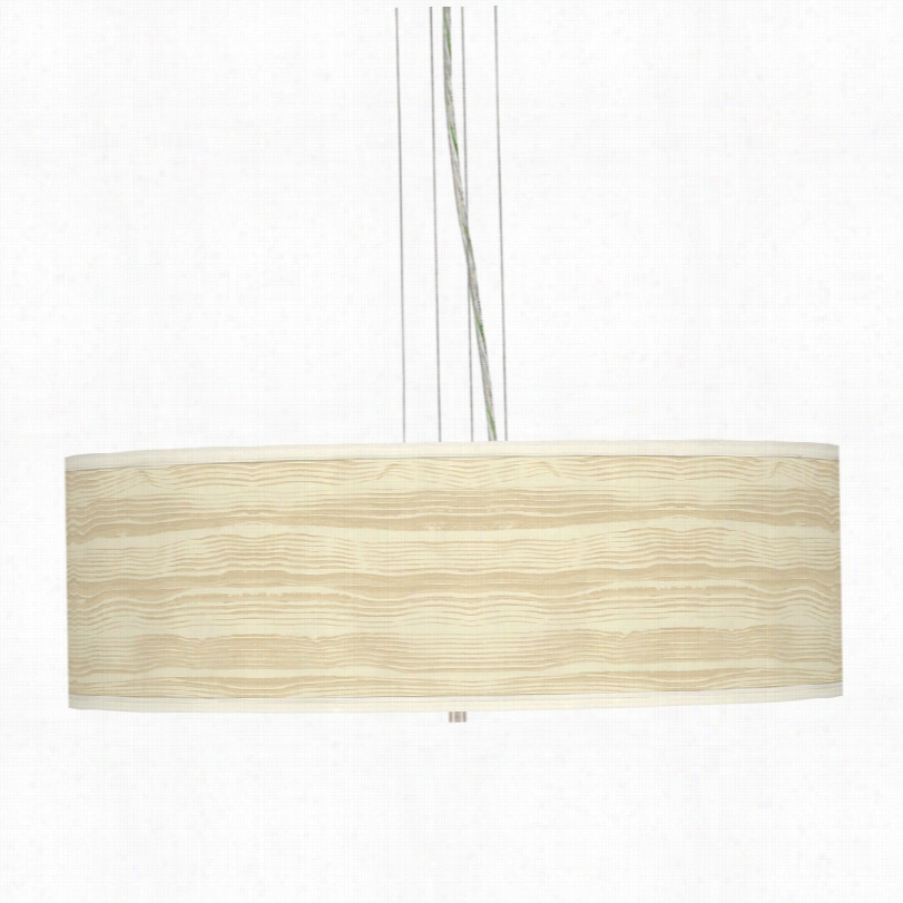 Contemporary Birch Blonde Pattern 24-inch-w Four-light Pendantt Chandelier