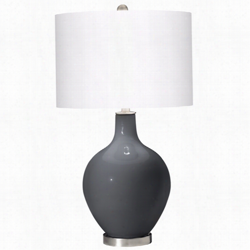 Confemporary Black Of Night 28-inch-h Ovo Table Lamp