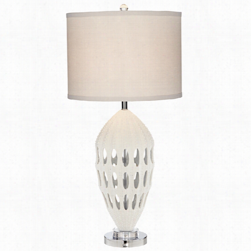 Contemporary Casstillo Coral White Nigthlight 31 1/2-inch-h  Tabke Lamp