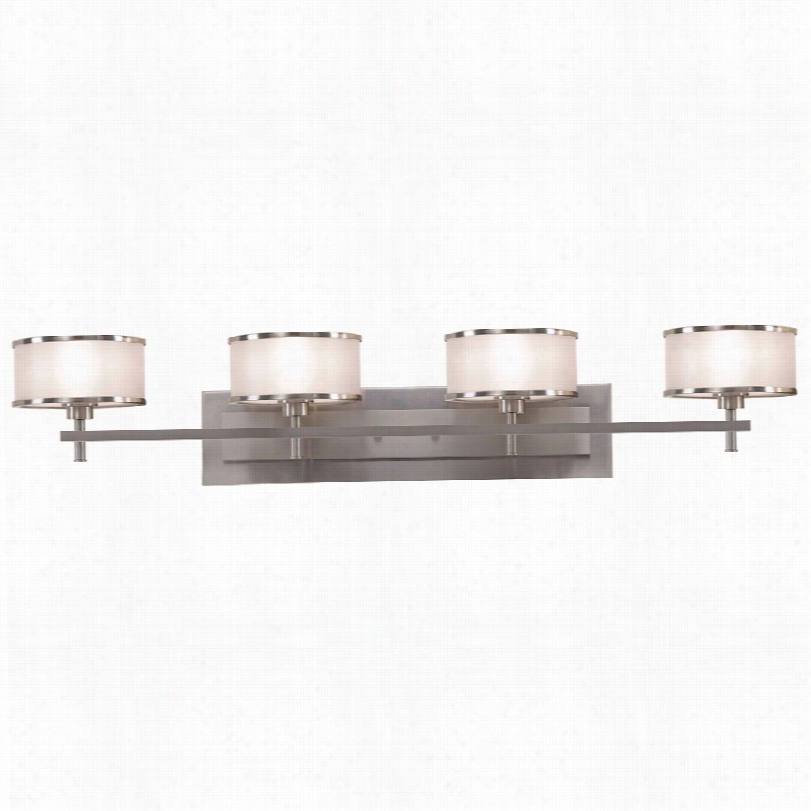 Contemporary Casual Luxury Silver Feiss Four Light Bathroom Wall