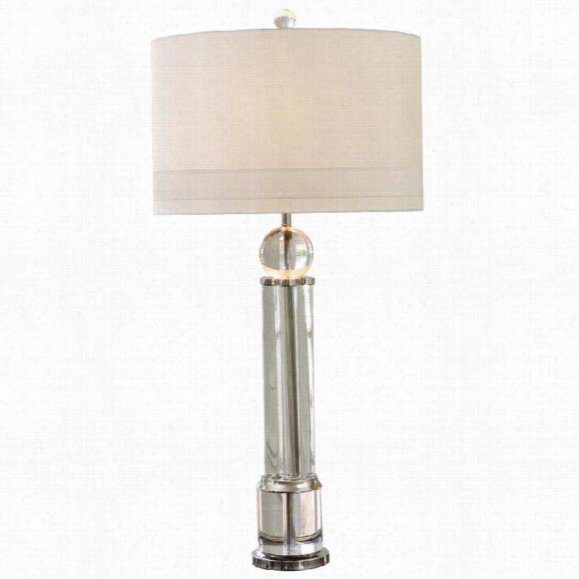 Contempodary Clear Crystal Column Ontemporary 39-inch--h Ta Ble Lamp