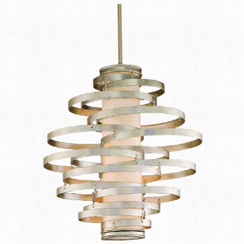 Contemporary Corbett Moder N4-light Silver Pendant Chandelier