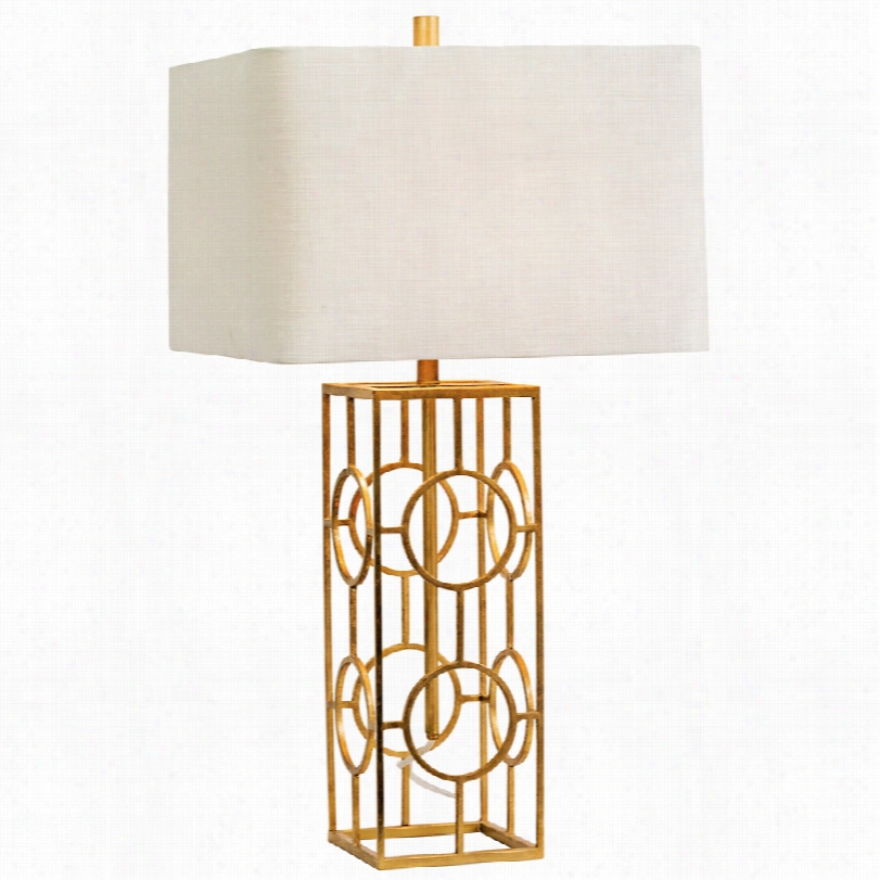 Contemporary Couture Brentwood Gold Leaf 29-inch-h Metal Table Lamp