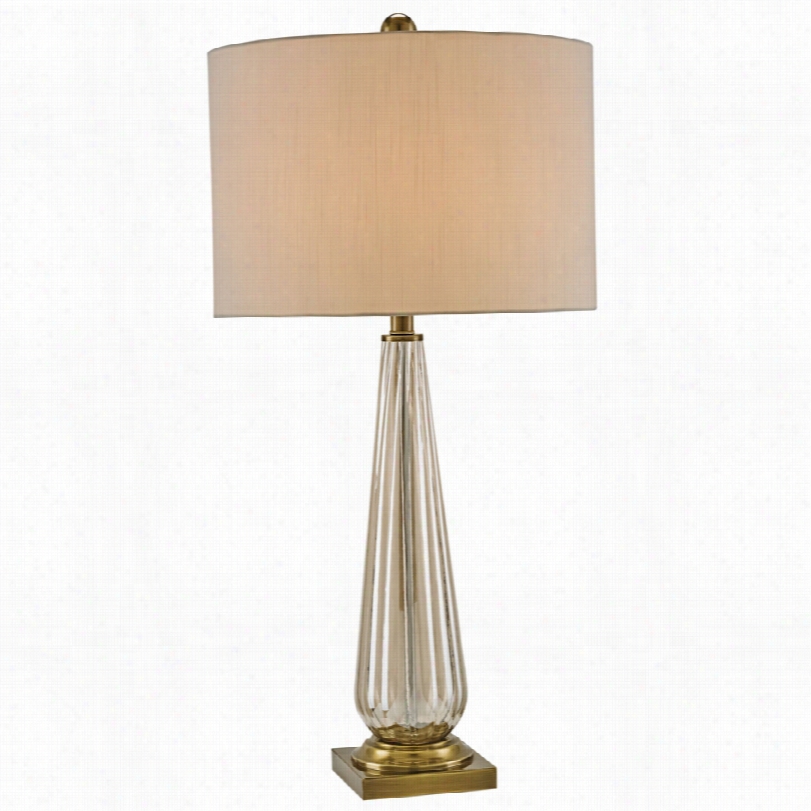 Contemporary Currey And Company Daphne Amber Glzss 33-inch-h Table Lamp