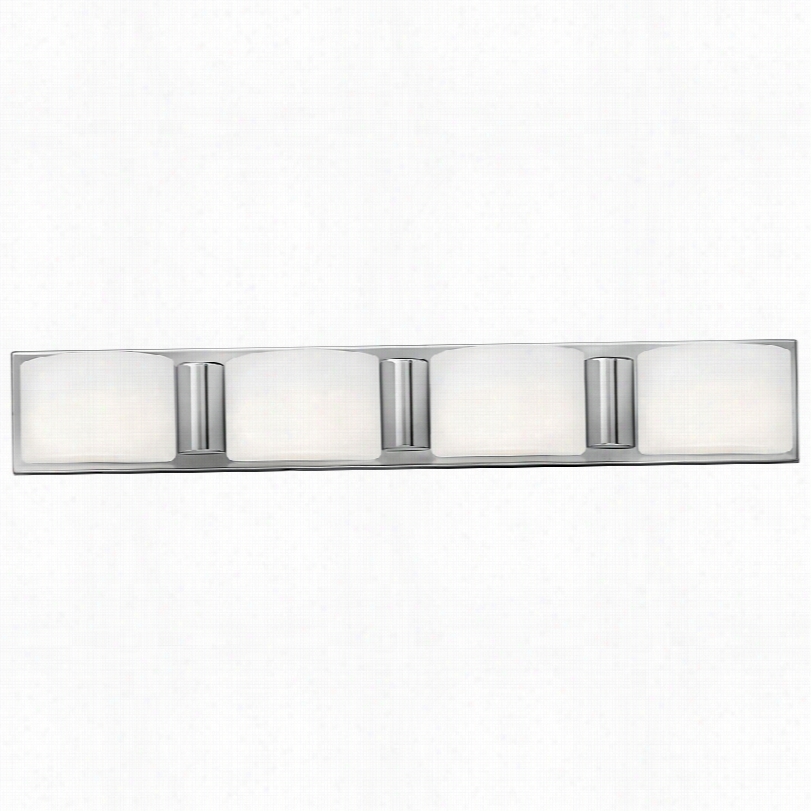 Contemporary Daria Modern Chrome With Etched Opal Hinkley Bathroom Light