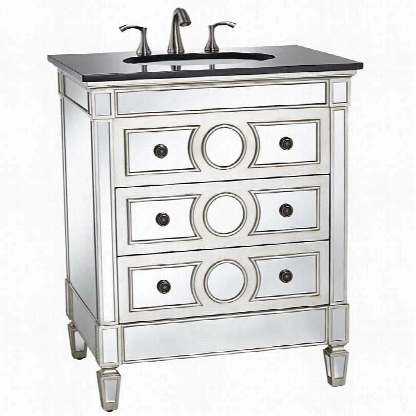 Contemporaryy Duvall Mirrored 36-inch-h Single Sink Vanity