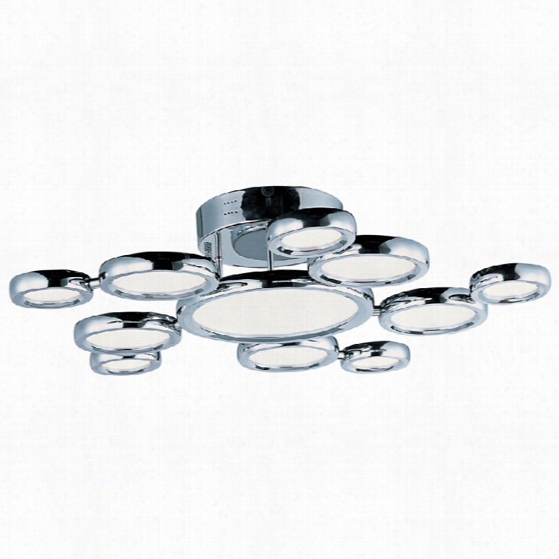 Contemporary Et2 Timbale Modern Pollished Chrom Led Ceiling Light