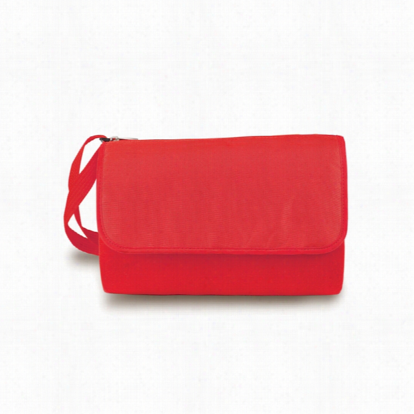 Contemporary Fleece Red 51-inch-w Blanket  Tote