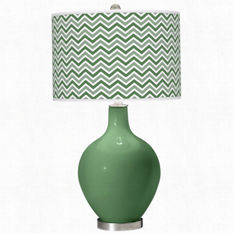 Contemporary Garden Grove Narrow Zig Zag 28-inch-h Ovo Table Lamp