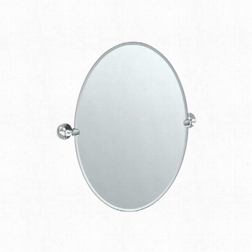 Contepmorary Gatco Cafe Chrome Oval Vanity Mirror-24x26 1/2