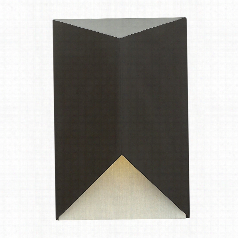 Contemporary Hinkley Vento Sa Tin Black 9-inch-hh Led Outdoor Wall Light