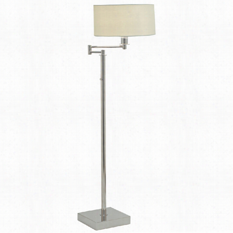 Contemporar Y House Of Troy Poolished Nickel Swing Arm Floor Lamp