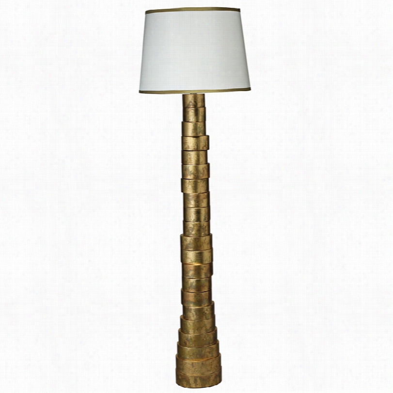 Contemproary Jamie Young Modern Gold Splassh Stacked Floor Lamp