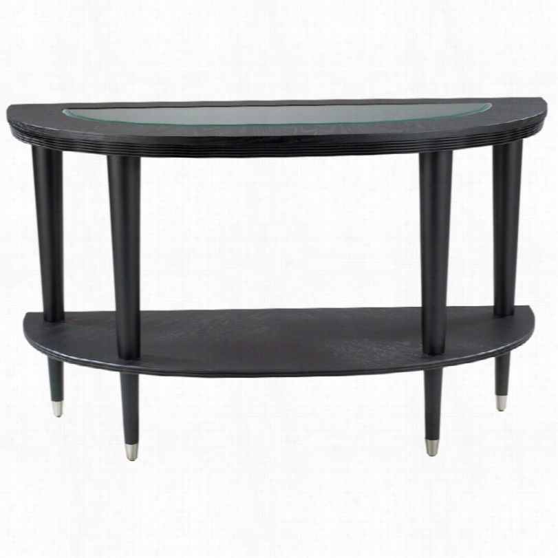 Contemoprary Klaussner Ontario Drmilune 50-inch-w Sofa Table