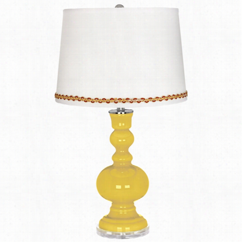 Contemporary Lemon Zest Apothecary Table Lamp With Serpentine Trmi