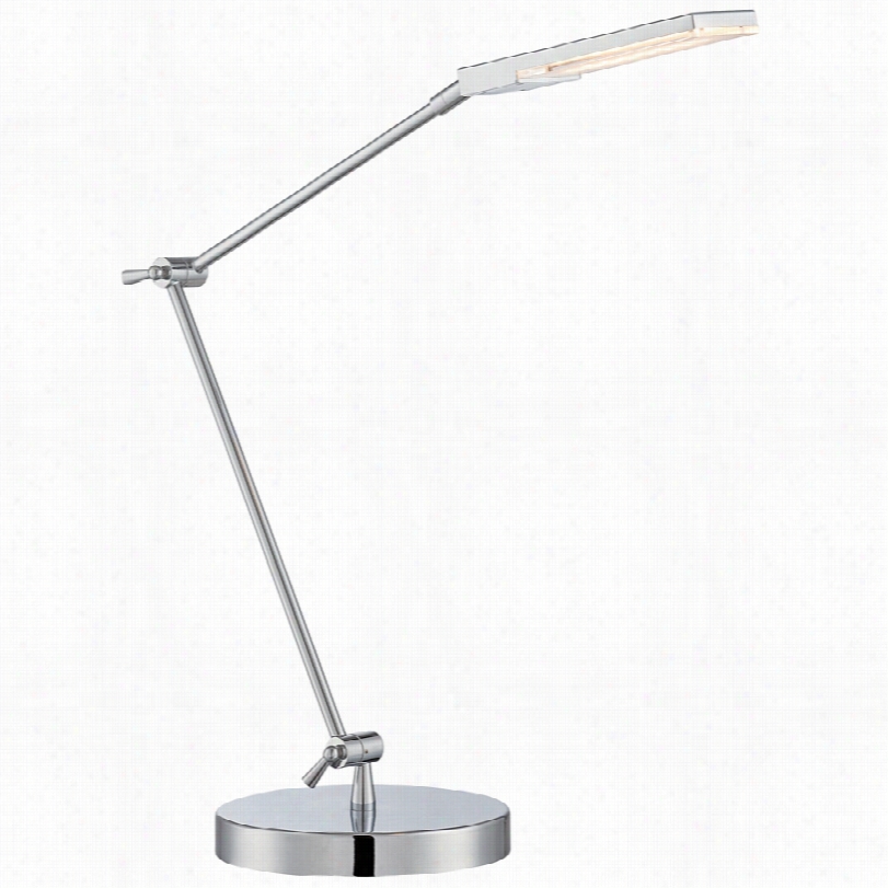 Contemporary Lite Source Hagan Adjusfable Chrome Led Desk Lamp