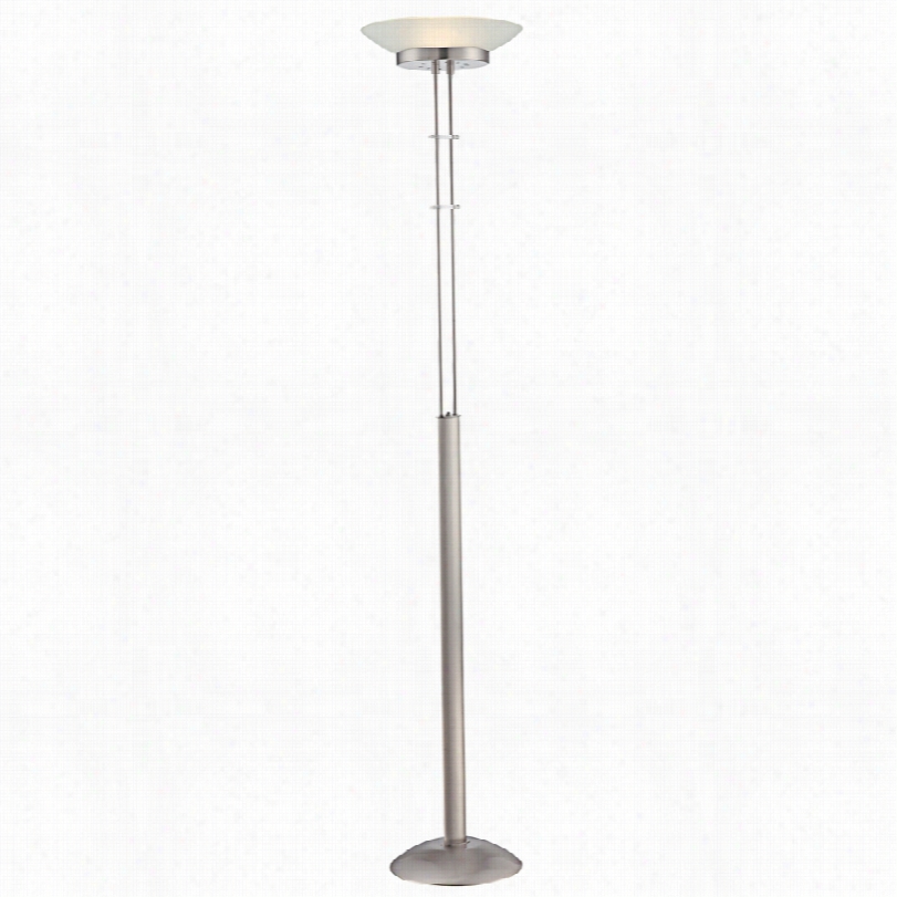 Contemporary Lite Souce Polished Steel Modern Led Torchiere Floor Lamp