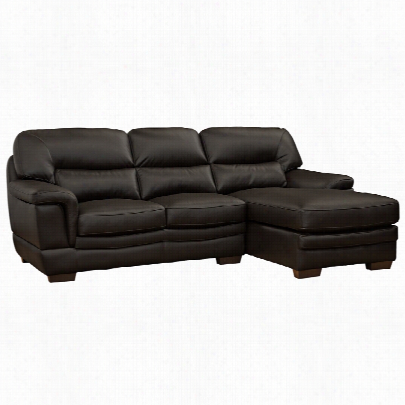 Contemporary Lyman Brown Right-hand Sectional Sofa With Chaise