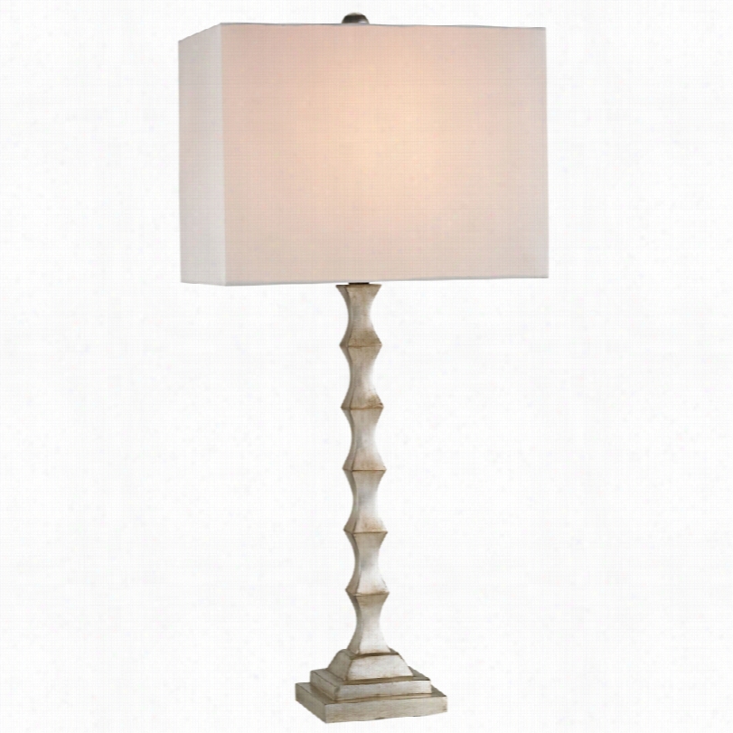 Contemporary Lyndhurst Silver Leaf Currey And Company Table Lamp