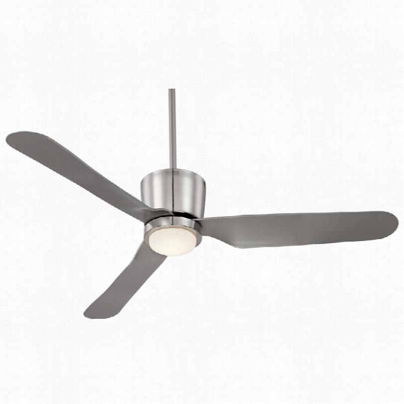 Contemporary Marathon Led Ceiling Fan - 52"&suot; Brushed Nickel